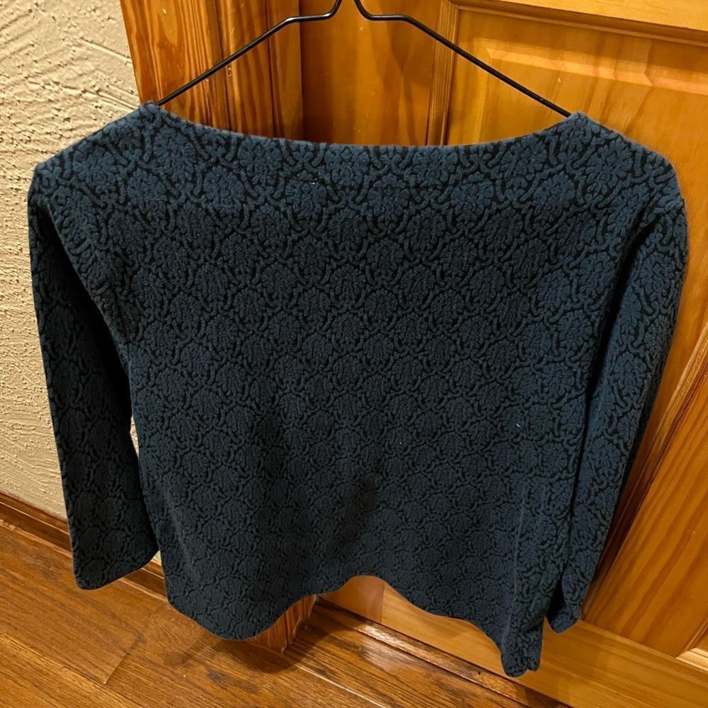 Loft size M teal patterned top - Picture 2 of 4